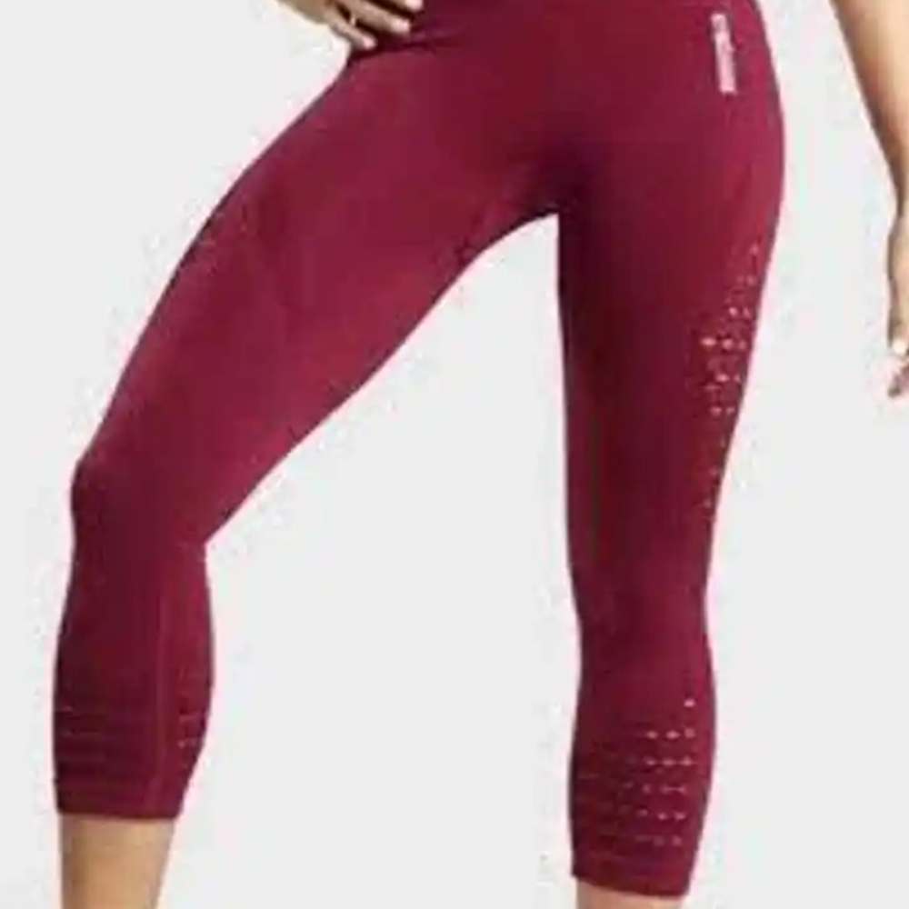 Gymshark Energy Dry Cropped Seamless Tagless Laser cut high rise yoga leggings